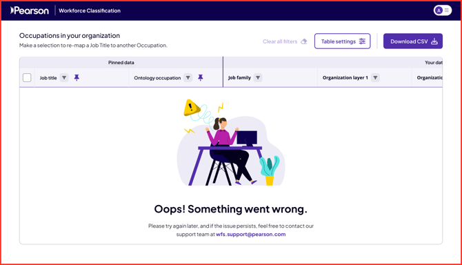 Occupation Mapping _ Bulk view V1 _ Default - Occupation tab - Error