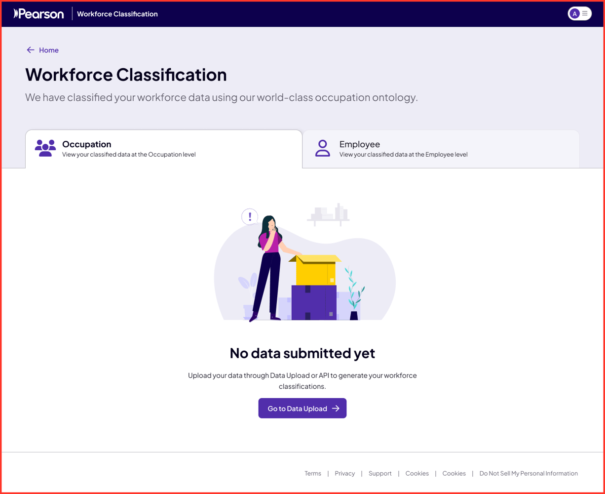Not Data Yet Workforce Classification Error: No data submitted yet