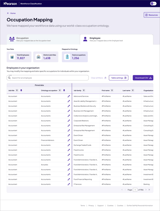 Occupation Mapping _ Employee view _ Default - Employee tab